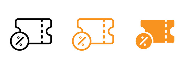 Poster - Voucher icon web design in vector