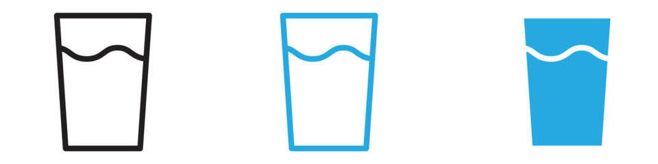 Poster - Water glass icon web design in vector