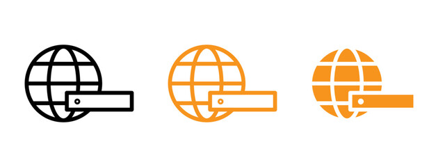Poster - Web server icon web design in vector