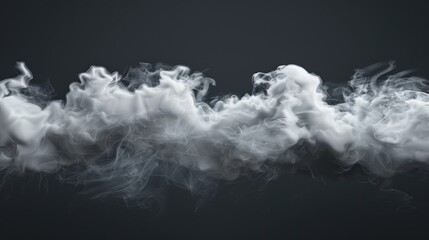 Aufkleber - White smoke cloud formation, dark backdrop, abstract design
