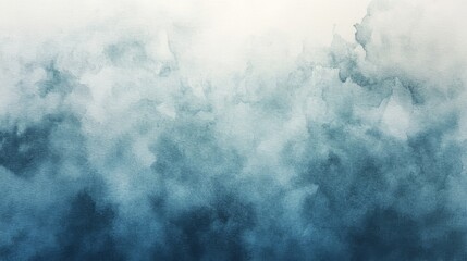 Aufkleber - Subtle watercolor paper texture with soft blue and gray shades