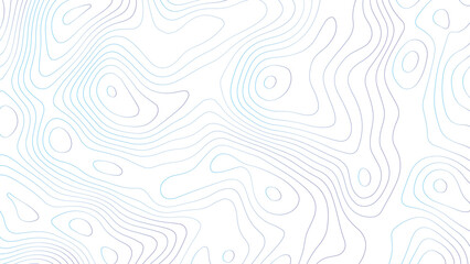 Wall Mural - Abstract topographic Contour Map Subtle White Vector Background. Topographic map lines, contour map background. 