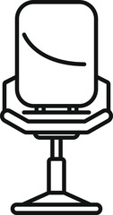 Poster - simple line icon of an office chair, perfect for websites and apps related to furniture, offices, or