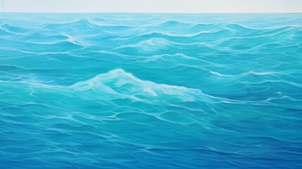 Aufkleber - Blue ocean water with vibrant turquoise hues and smooth surface