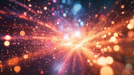 Poster - Spectacular fireworks with bright trails and glowing bursts