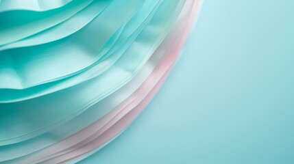 Poster - Serene Pastel Patterns on White Background Minimal and Creative Flow Design with Ample Copy Space for Modern Stock