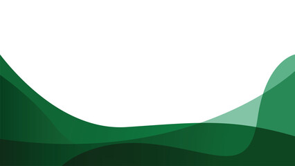 Wall Mural - minimal abstract dark green wave banner background with copy space for design. vector illustration