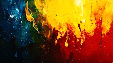 Abstract Painting with Vivid Colors