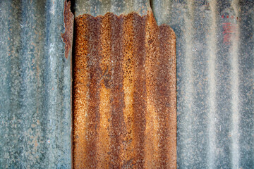 Old zinc, rusty, vintage style, background image.