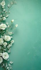 Wall Mural - flower and water