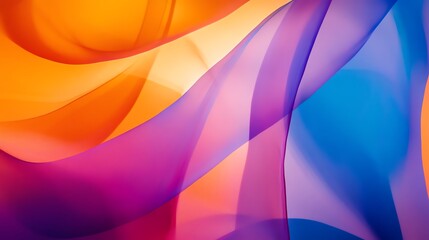 Poster - Abstract Colorful Fabric Swirls