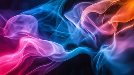 Poster - Abstract Smoke Art with Vibrant Colors