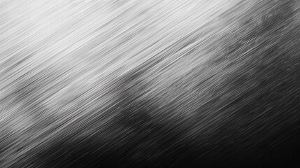Poster - a close-up image of a textured surface with diagonal lines in black and white, transitioning from li