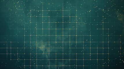 Aufkleber - A teal background with a grid pattern and small white dots spread across the surface.