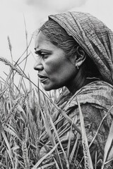 Canvas Print - Woman in field