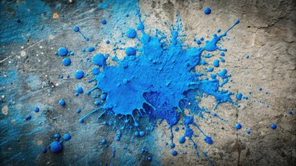 Blue paint splattered on a stone surface for artistic background, blue, paint, stone, surface, background, texture, abstract