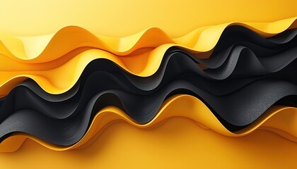 Wall Mural - black yellow abstract presentation background 