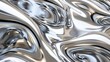 © vadosloginov - A digitally rendered image of a metallic liquid surface with a wavy texture. The surface is smooth and reflective, and the waves create a sense of movement and depth. The image has a futuristic and ab