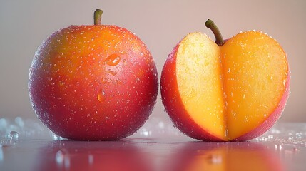 Wall Mural - apricots on a plate photography images