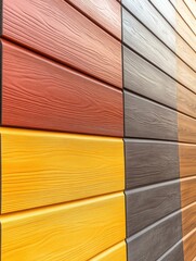 Sticker - Wooden wall with colorful details