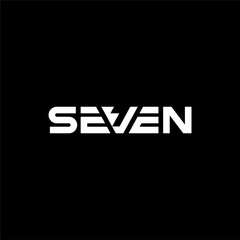 Wall Mural - Monogram letter seven or se7en with negative space logo concept vector icon