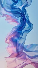 Canvas Print - Flowing and Graceful Abstract Fabric Texture in Vibrant Gradient Colors