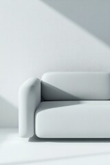 Canvas Print - White Couch Next to Wall