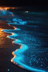 Wall Mural - nighttime ocean wave