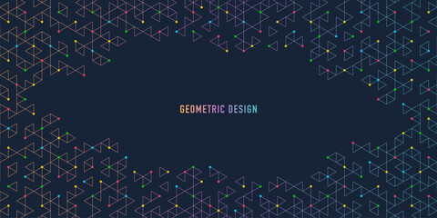 Abstract vector background with a geometric pattern of triangle shapes. Graphic design element 