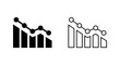 © ElsaNur - Decreasing bar chart icon in generic style. Market crash sign symbol