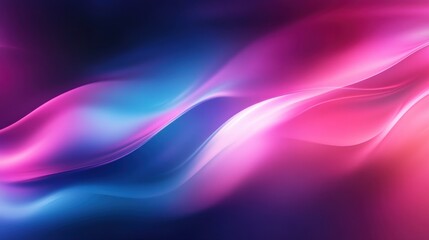 Poster - Vibrant abstract wave pattern in pink, blue, and purple tones creating a dynamic, flowing design. Perfect for backgrounds and creative projects.