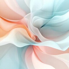 Canvas Print - Abstract swirl of soft pastel blue and orange colors.