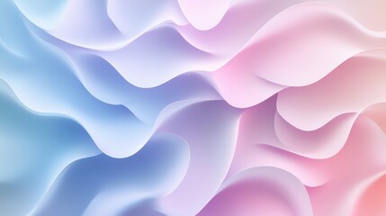 Aufkleber - Abstract pastel gradient waves in soft blue, purple, and pink tones creating a dreamy, fluid, and calming background pattern.