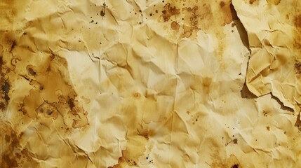 Poster - A close-up image of a textured piece of crumpled paper, showcasing a variety of brown stains and splotches. The paper appears aged and worn, with a rough surface.