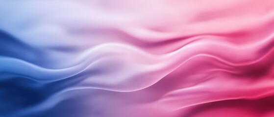 Poster - Abstract colorful wavy pattern blending shades of blue, pink, and purple, creating a smooth, flowing texture perfect for backgrounds and designs.