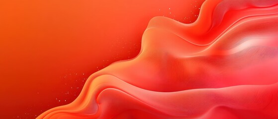 Poster - Abstract fluid art with vibrant red and orange waves. Perfect for backgrounds, design projects, or artistic inspiration.