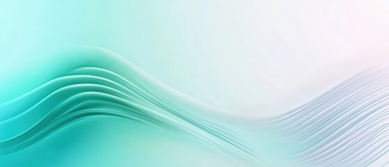 Aufkleber - Abstract light green waves on a white background, showcasing a fluid and smooth motion perfect for website backgrounds and digital designs.
