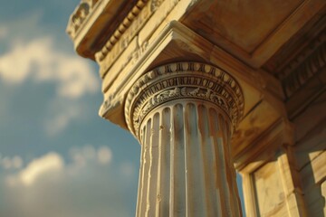 ai generative ancient greek building pillars