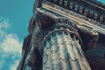 Wall Mural - ai generative ancient greek building pillars
