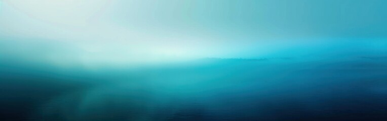 Poster - A blurred, abstract image with a gradient of blue and white colors, creating a sense of depth and tranquility. The light blue fades into a deeper blue, resembling a vast ocean or sky.