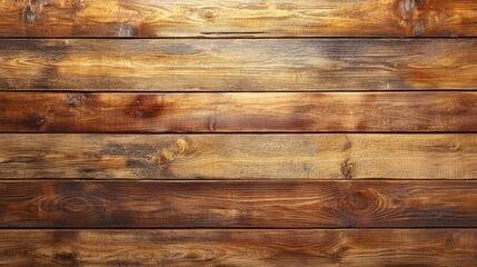 Wall Mural - Brown wood planks with texture. Perfect for rustic designs, backgrounds, and website layouts.