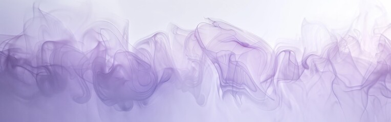 Poster - The image shows a close-up of a piece of soft lilac fabric that has been photographed mid-air, creating a sense of movement and lightness. The fabric has been caught in a moment of swirling and appear