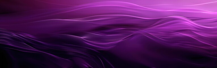 Poster - A close-up image of abstract purple fabric waving gently in the wind. The fabric is smooth and silky, creating a beautiful and abstract pattern.