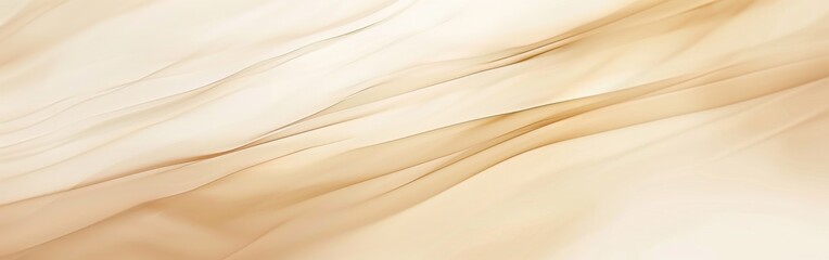 Poster - A close-up shot of pale beige fabric with diagonal lines, showcasing the smooth, soft texture of the material. The lighting highlights the subtle variations in color and creates a soft, ethereal feel.