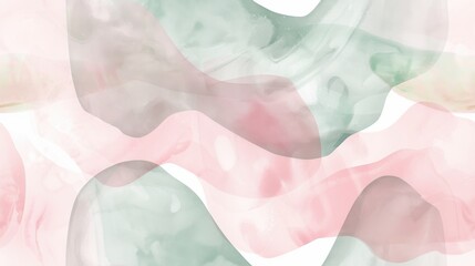 Aufkleber - An abstract watercolor background featuring overlapping pink and green shapes, creating a soft and ethereal effect. The shapes are irregular and fluid, giving the impression of movement and flow. The 