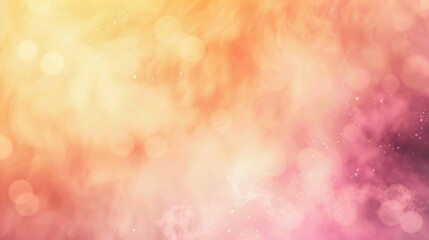 Poster - A blurred background with soft, pastel orange and pink colors. It features a scattered pattern of round shapes, giving a bokeh effect.
