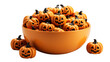 © Muzamil - Halloween bowl pumpkin food isolated on transparent background.