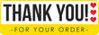 © Rosen Graphic - Thank You for Your Order. Elegant Thank You for Your Order Design with Stylish Graphics. Sophisticated Thank You for Your Purchase Image with Modern Elements. Chic Thank You for Your Order Graphic