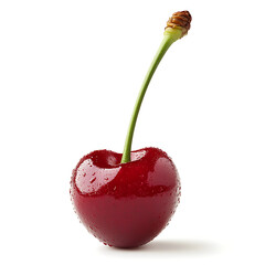 Cherry, white background, the refreshing and vitamin-rich berry.