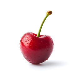 Cherry, white background, the refreshing and vitamin-rich berry.